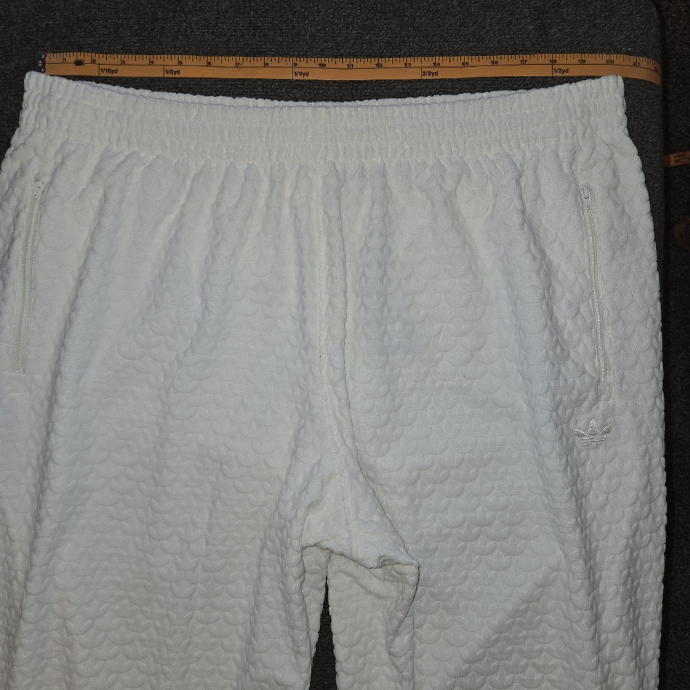 Mens Adidas Textured Monogram Tracksuit White/Blue XL/ Forum Sneaker Combo Sz 12 - Picture 16 of 17